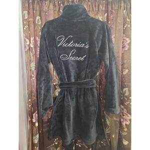Black Victoria Secret Coxy Short Robe Xs/S